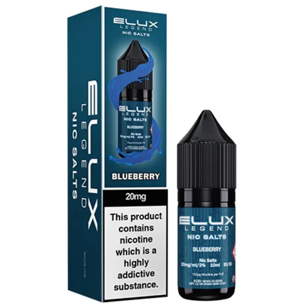 Blueberry Nic Salt E Liquid 10ml By Elux Legend