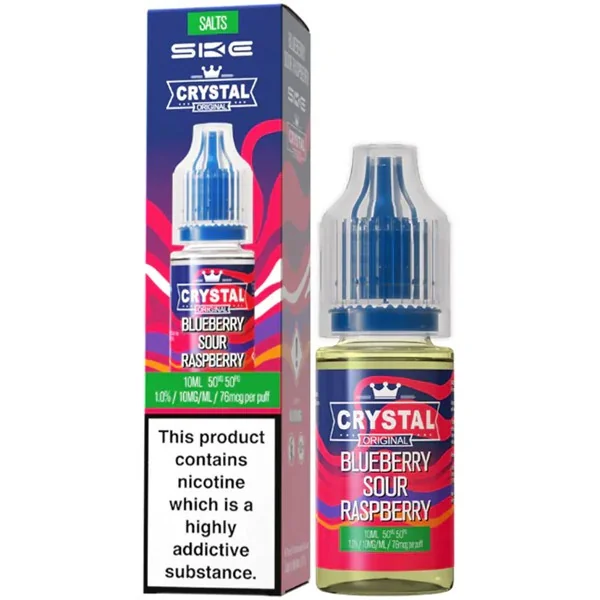Blueberry Sour Raspberry Nic Salt E Liquid 10ml By SKE Crystal