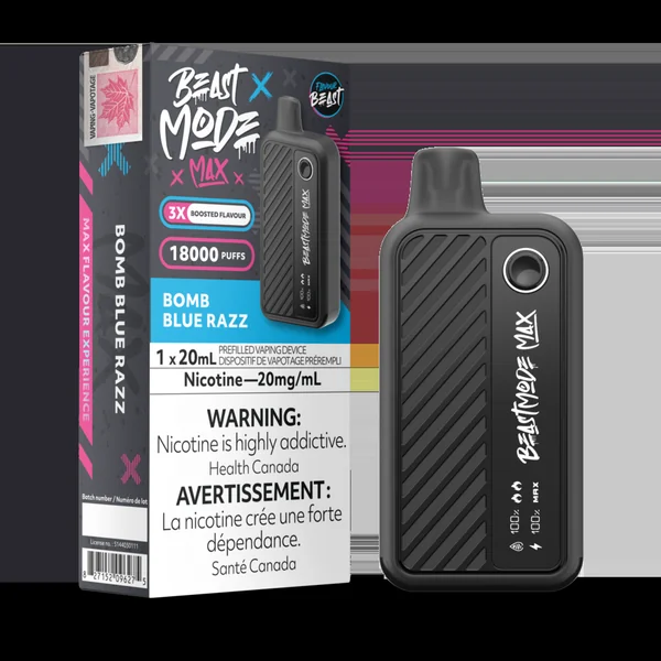Bomb Blue Razz Flavour Beast Mode Max | 18K Puffs - VapeLoft