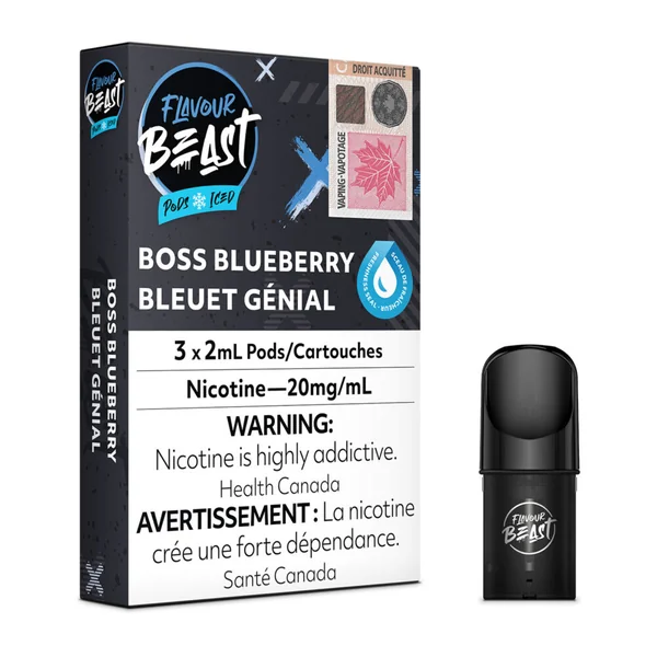 Boss Blueberry Iced Flavour Beast Pods | 2mL - VapeLoft