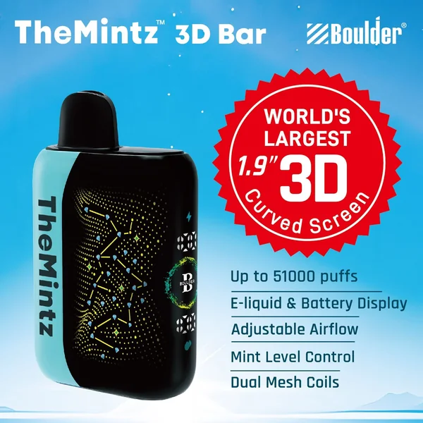 Boulder The Mintz 3D Bar 51000 Puffs Disposable Vape Device - Image 3