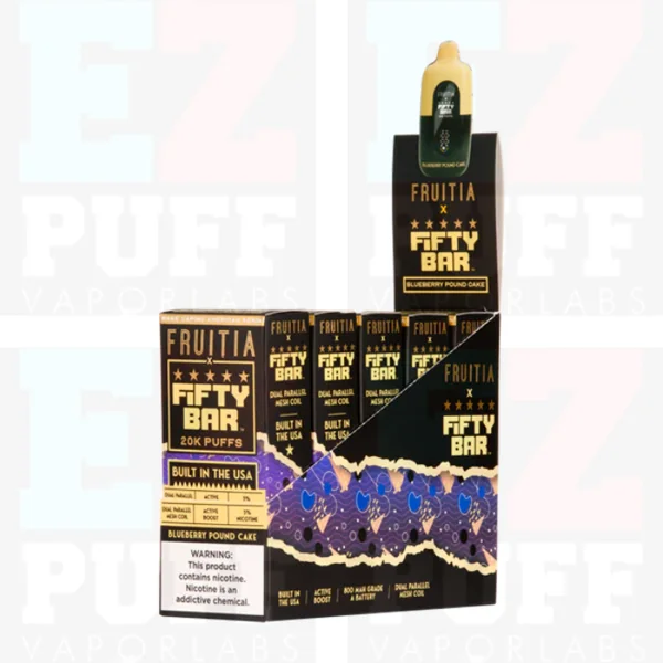 BOX OF 5 - 20K FIFTY BAR Disposable - MADE IN USA by Beard Vape