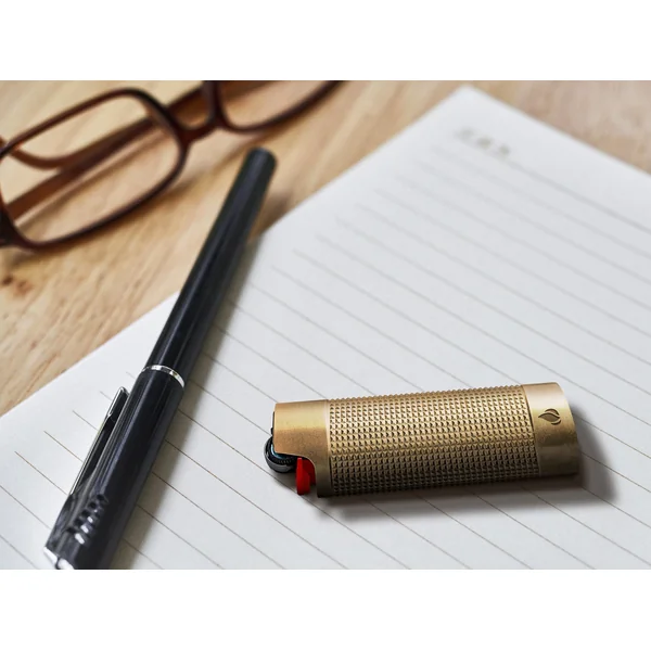 Brass Gold Sleeve Case for BIC Lighter - Image 5