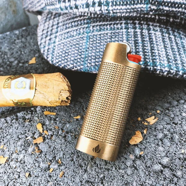 Brass Gold Sleeve Case for BIC Lighter - Image 9