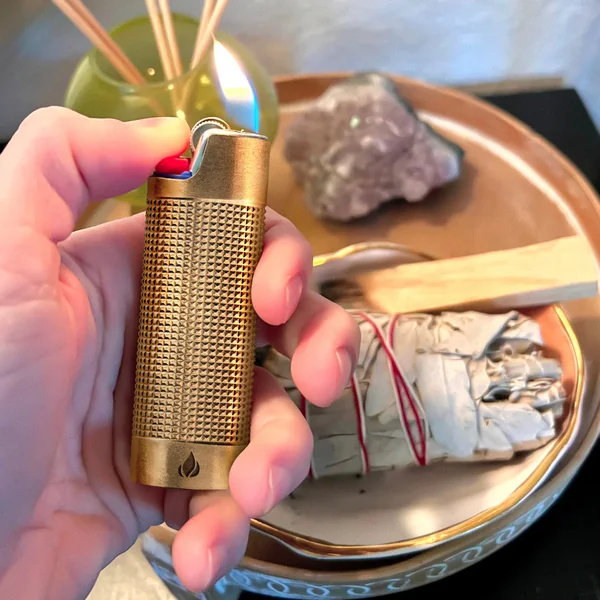 Brass Gold Sleeve Case for BIC Lighter - Image 10