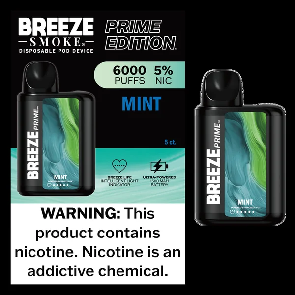 Breeze Smoke Prime Edition 6000 Puff Disposable Vape Device - Image 6