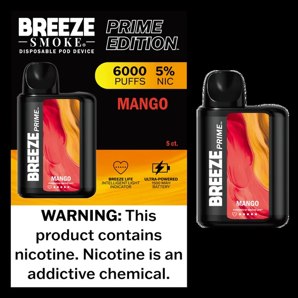 Breeze Smoke Prime Edition 6000 Puff Disposable Vape Device - Image 10