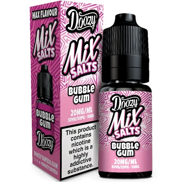 Bubblegum Nic Salt E Liquid 10ml By Doozy Mix Salts