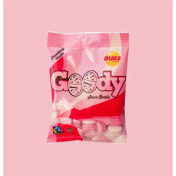 Bubs Goody Sour Oval Strawberry Vanilla