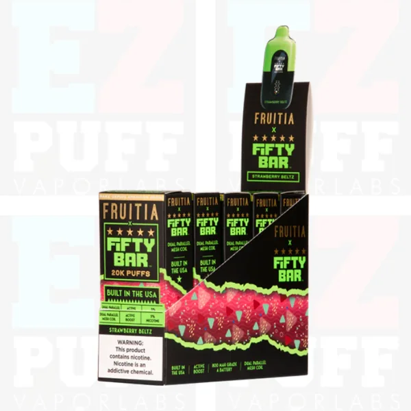 BULK FRUITIA x Fifty Bar by Beard Vape | 5 Pack Wholesale | 20k Puff Disposable Vape