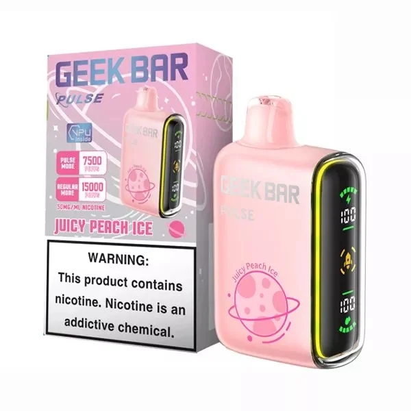 BULK Juicy Peach Ice GEEK BAR Pulse - Box of 5