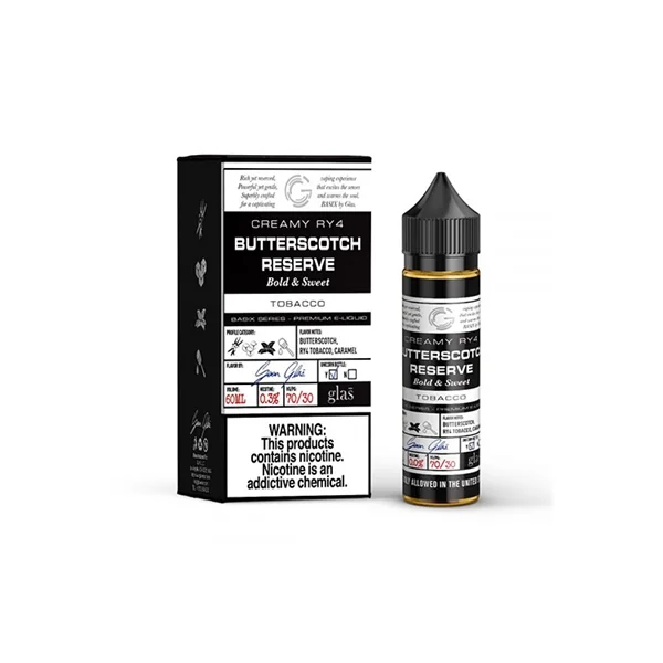 Butterscotch Grand Reserve Glas Basix Series E-Liquid 60ml $8.98