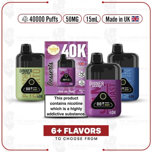 Buy Dinner Lady Desserts 40K Puffs Disposable Online