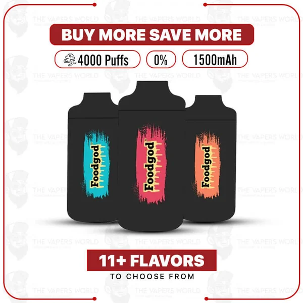Buy Foodgod Luxe Vape 0% Nic 4000 Puffs Premium Disposable