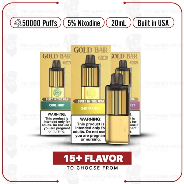Buy Gold Bar Max Nixodine 50K Puff Disposable Pod Online