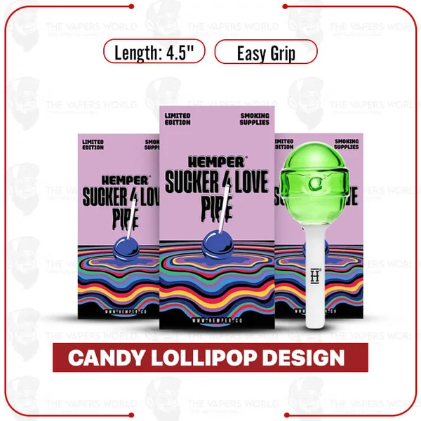 Buy Hemper Sucker 4 Love Lollipop Hand Pipe Online