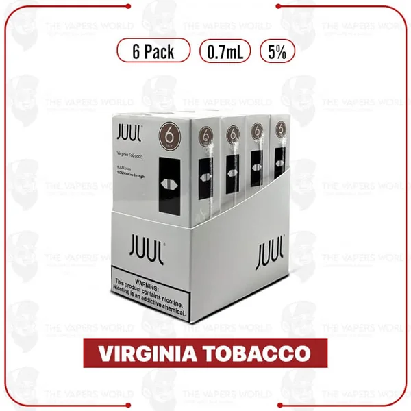 Buy JUUL Virginia Tobacco 5% 6CT Pods Online