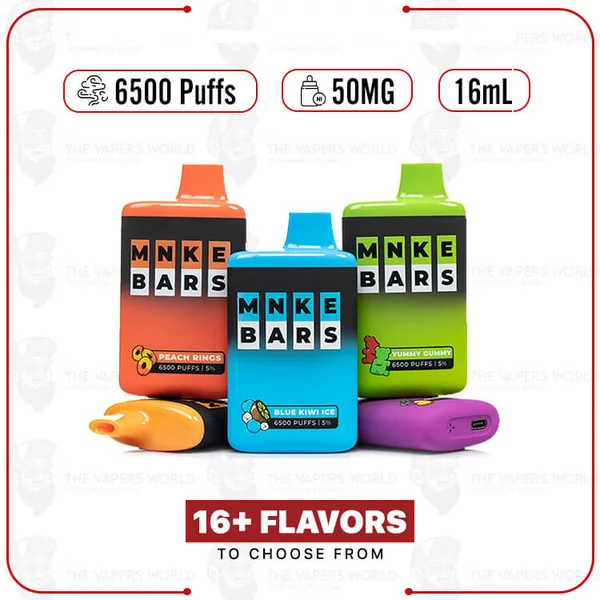 Buy MNKE Bars 6500 Puffs 5% Disposable Online