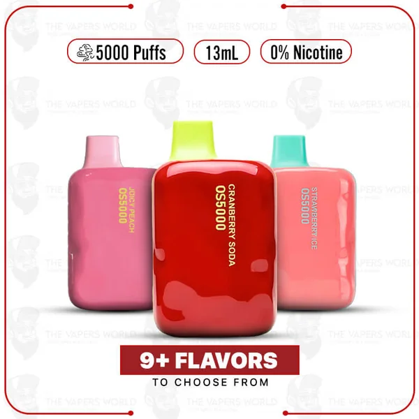Buy OS5000 Zero Nicotine 5000 Puffs Disposable Vape Online