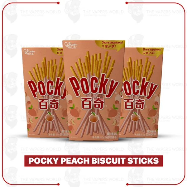 Buy Pocky Peach Biscuit Sticks Online | The Vapers World