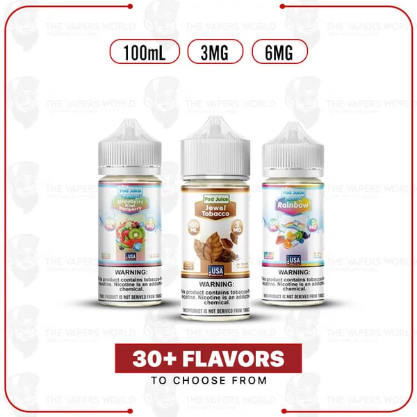 Buy Pod Juice Tobacco Free Nicotine E-Juice 100ml Online