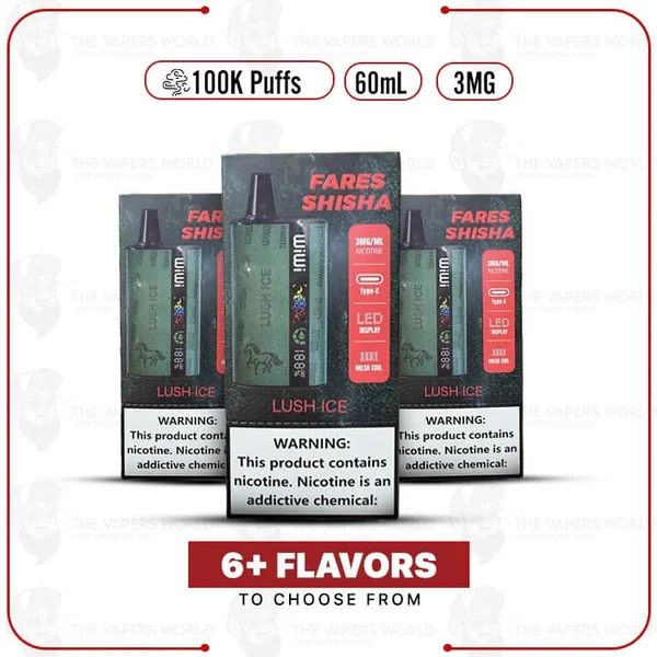 Buy Wiwi Fares Sisha 100K Puffs Disposable Vape Online