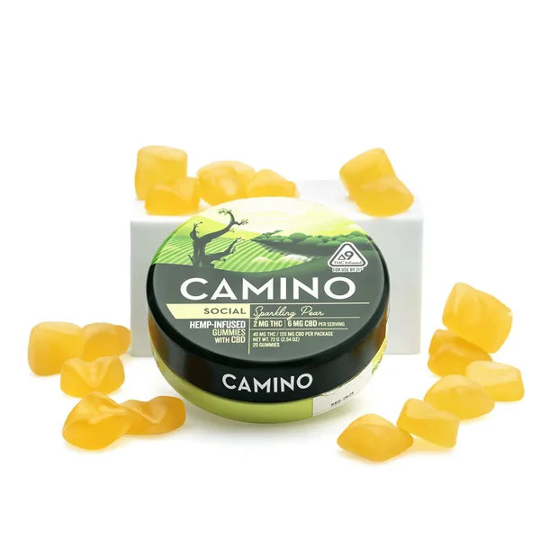 Camino Delta 9 THC and CBD Social Gummies - Sparkling Pear