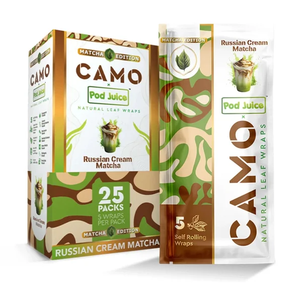 Camo X Pod Juice Narural Wraps Russian Cream Matcha