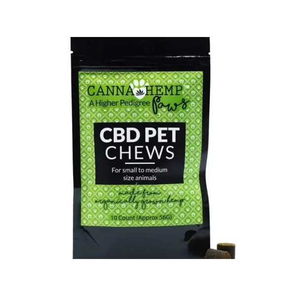Canna Hemp Paws CBD Pet Chews 10 Count (25 mg Total CBD)