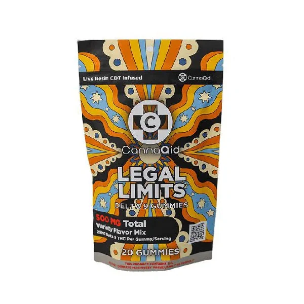 CannaAid Delta 9 THC Gummies 500mg Bag