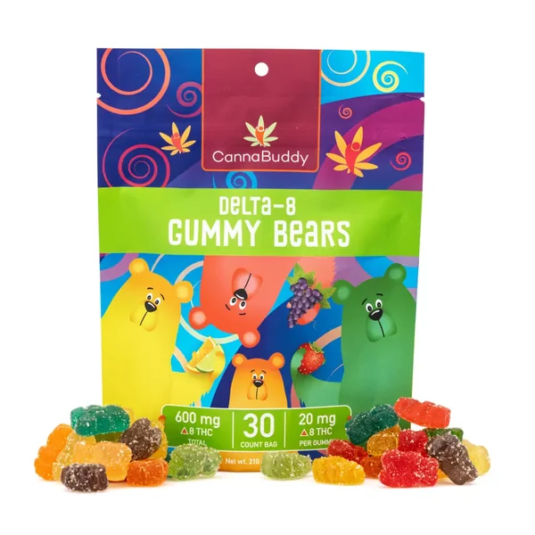 CannaBuddy Delta 8 Gummy Bears (600 mg Total Delta 8 THC)