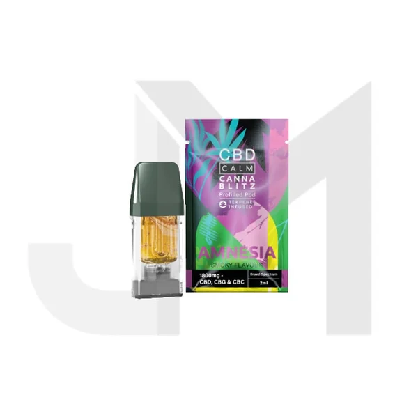 CBD Calm CANNABLITZ 1800mg CBD + CBG + CBC Prefilled Pod - Image 2