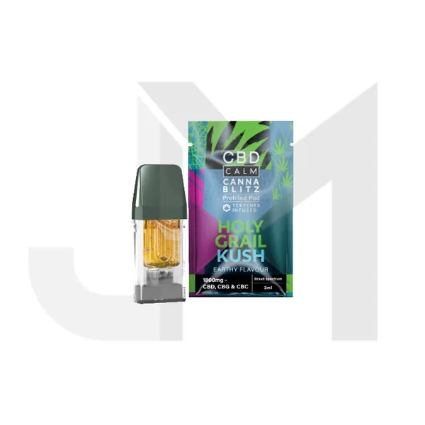 CBD Calm CANNABLITZ 1800mg CBD + CBG + CBC Prefilled Pod - Image 3