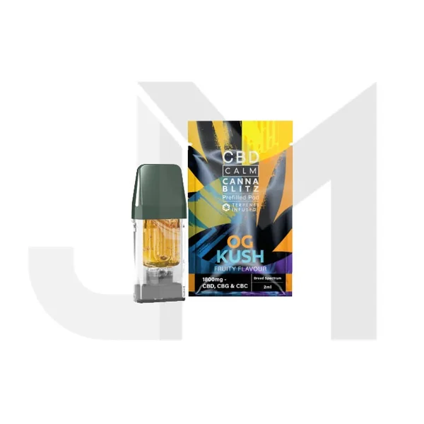 CBD Calm CANNABLITZ 1800mg CBD + CBG + CBC Prefilled Pod - Image 4
