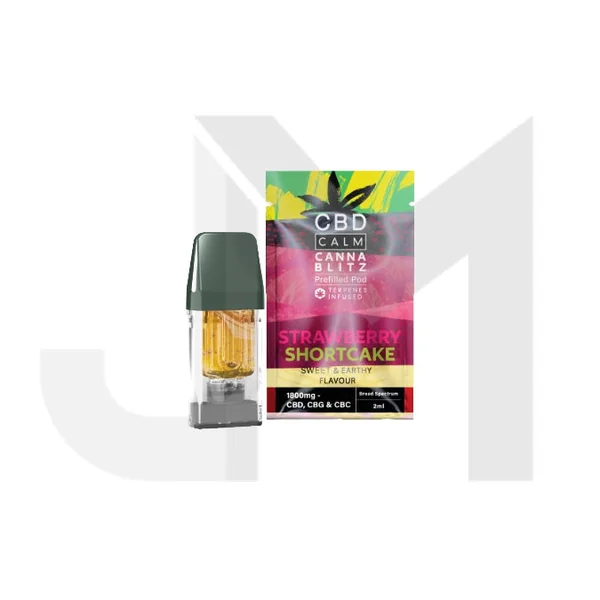 CBD Calm CANNABLITZ 1800mg CBD + CBG + CBC Prefilled Pod - Image 5