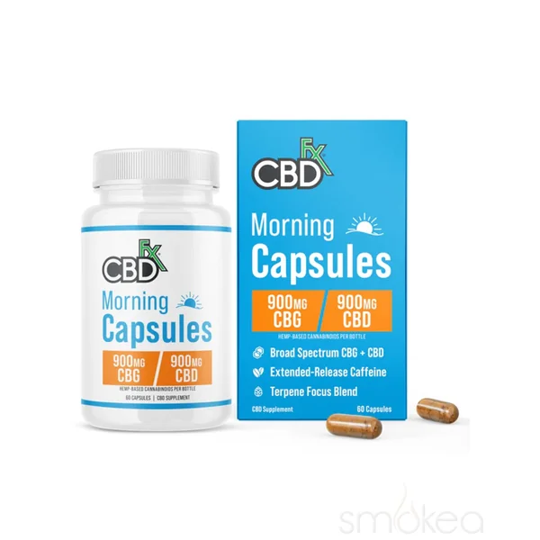 CBDfx CBD + CBG Morning Capsules