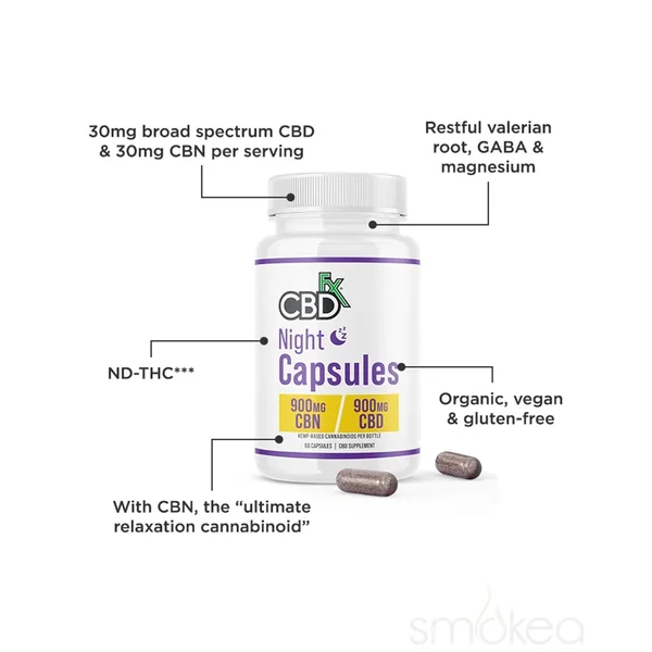 CBDfx CBD + CBN Night Capsules - Image 2