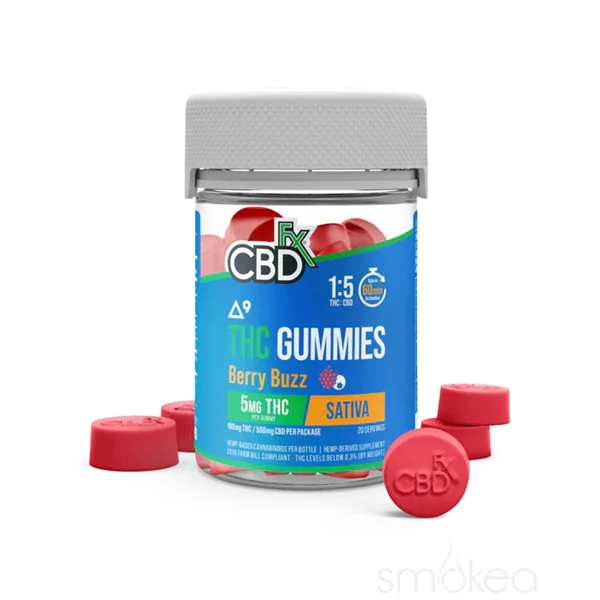 CBDfx Delta 9 THC + CBD Gummies - Berry Buzz - Image 2