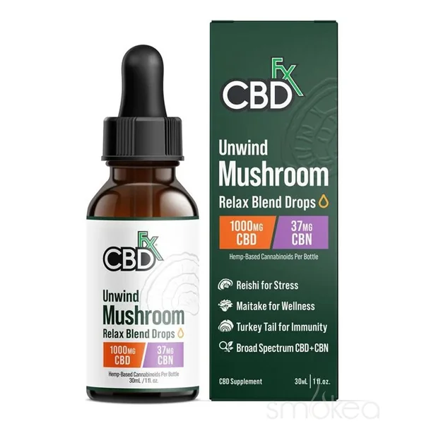 CBDfx Unwind Mushroom Relax Blend Tincture