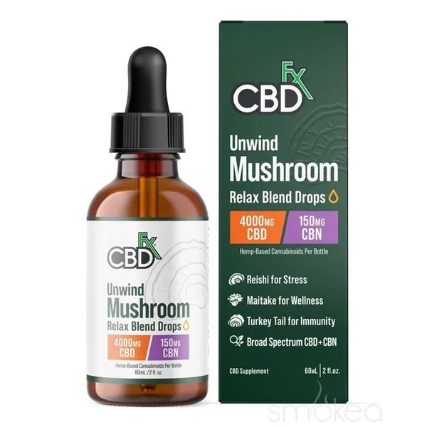 CBDfx Unwind Mushroom Relax Blend Tincture - Image 3