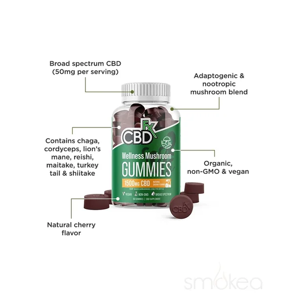 CBDfx Wellness CBD + Mushroom Gummies - Image 2