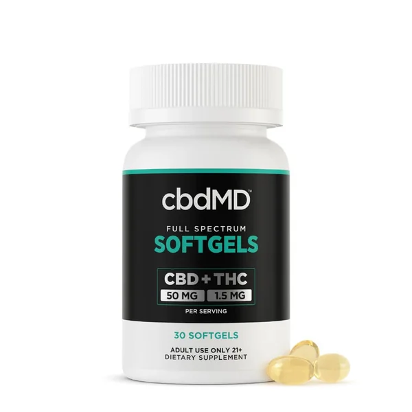 cbdMD CBD Oil Softgel Capsules - Full Spec