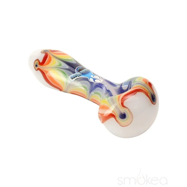 Chameleon Glass Rainbow Splat Spoon Hand Pipe - Image 2