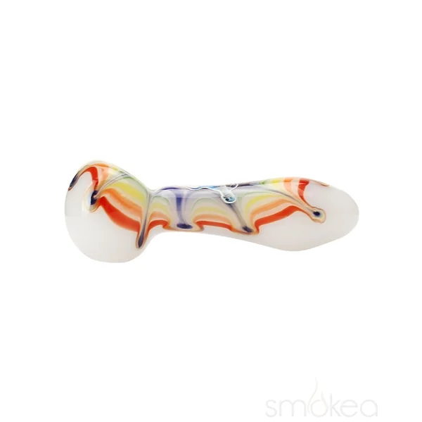 Chameleon Glass Rainbow Splat Spoon Hand Pipe - Image 3