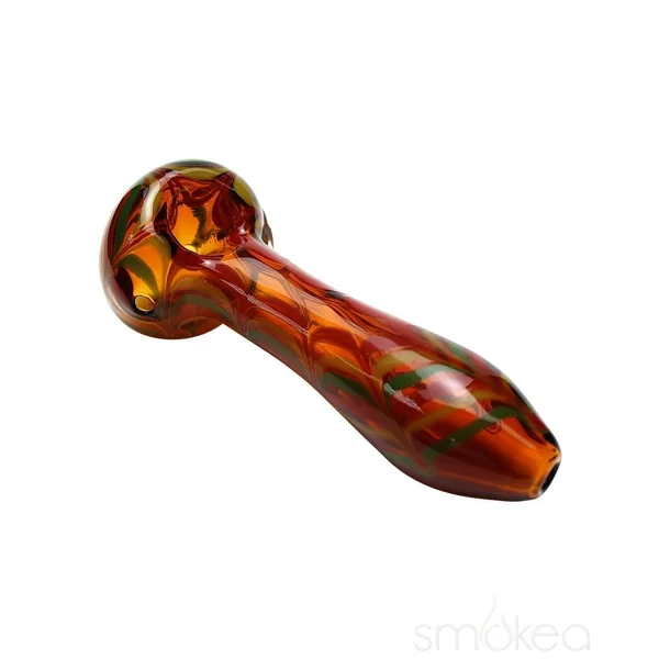 Chameleon Glass Rainbow Splat Spoon Hand Pipe - Image 5