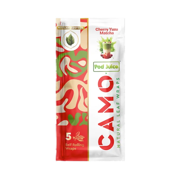 Cherry Yuzu CAMO X POD JUICE Tea Wraps 25 Pack - Image 2