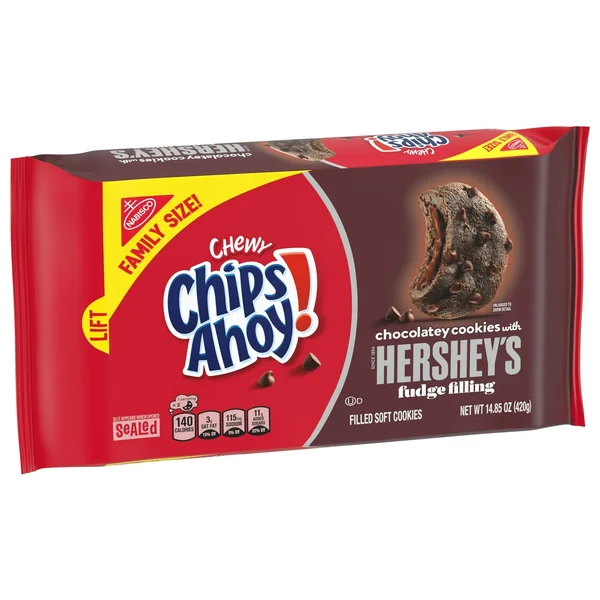 Chips Ahoy Hershey's Fudge Filling Chocolatey Cookies 420g