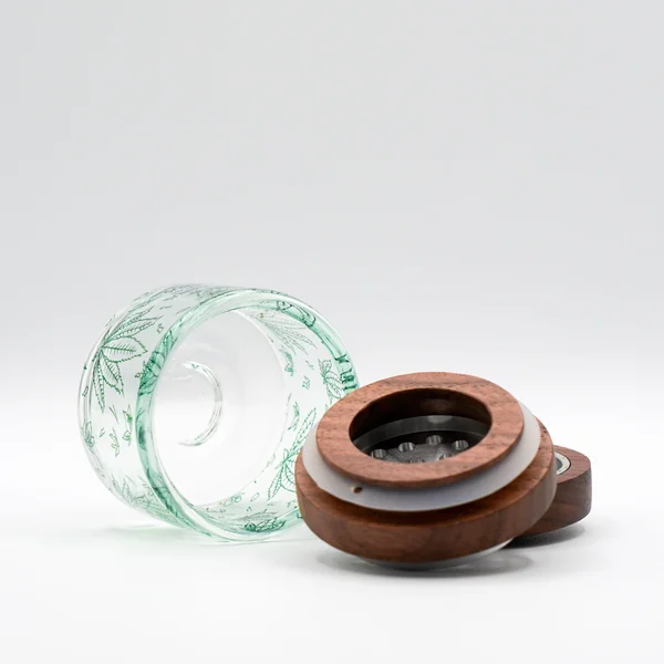 Cirrus Glass Sativa Jar Grinder - Image 2