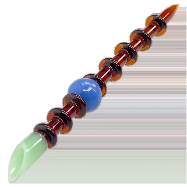 Cloud Cali Ringed Glass Dab Tool w/ Scoop - 8 in.