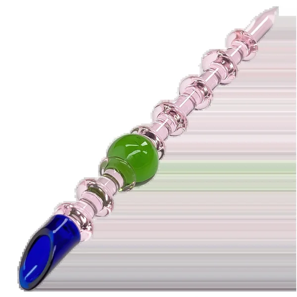Cloud Cali Ringed Glass Dab Tool w/ Scoop - 8 in. - Image 2